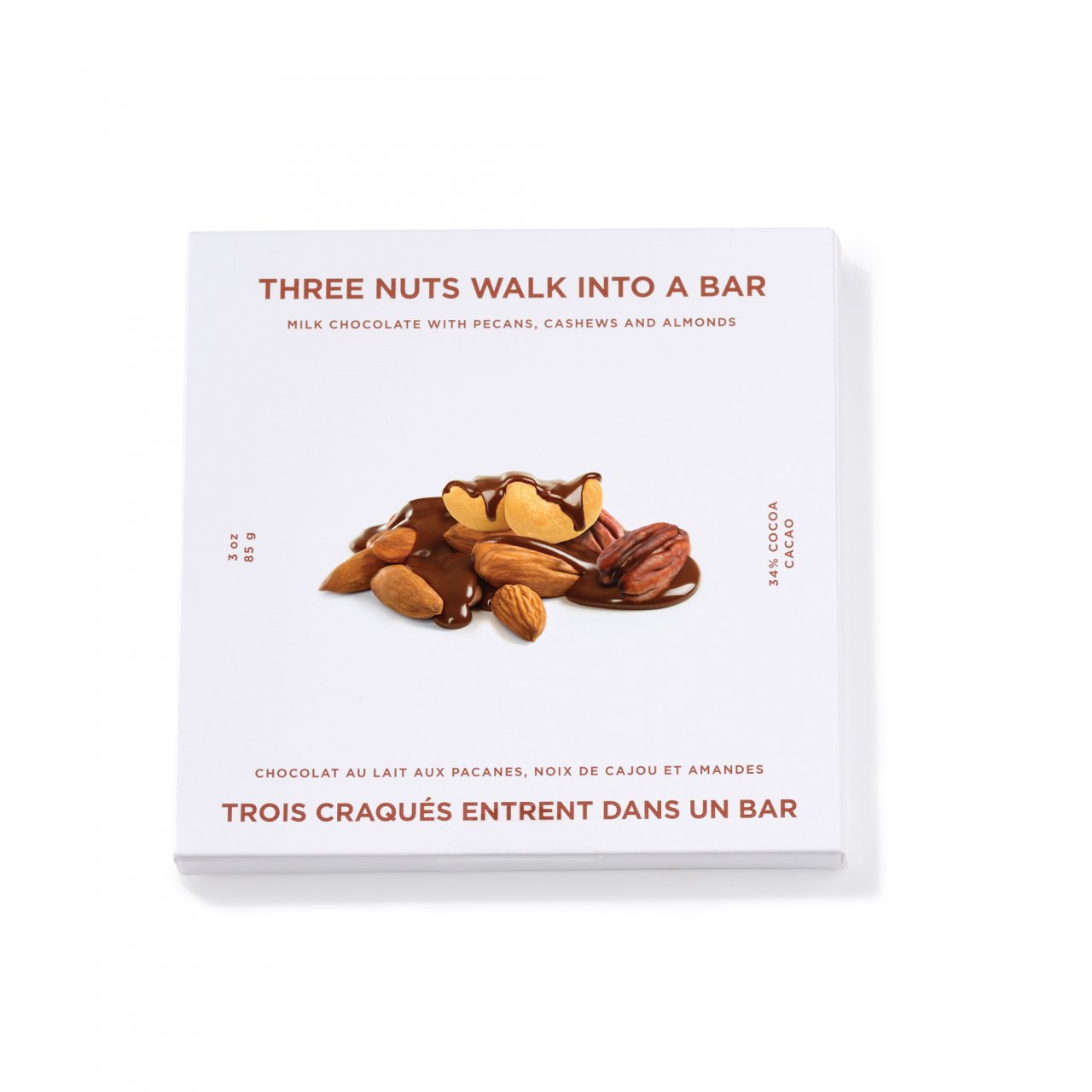 Three Nuts Walk Into A Bar Chocolate Bar